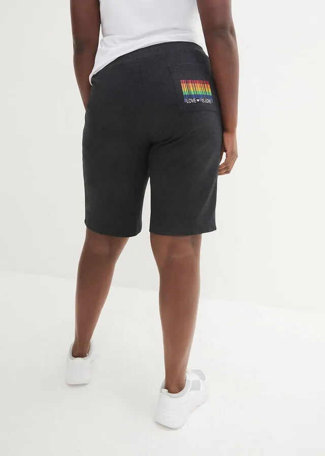 Bermudas de chándal del orgullo Negro jaspeado