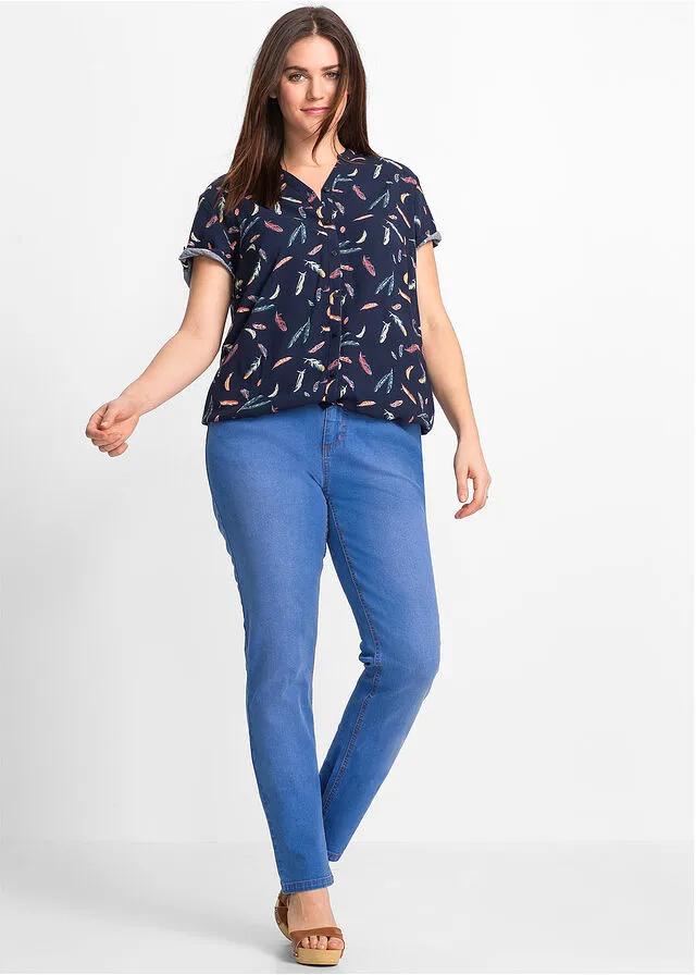 Blusa de manga corta Azul marino