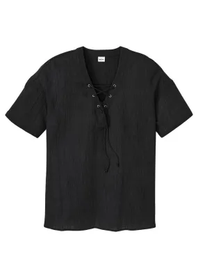 Camisa de manga corta Negro