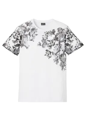 Camiseta de corte slim Blanco estampado