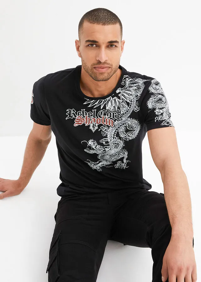 Camiseta de corte slim Negro