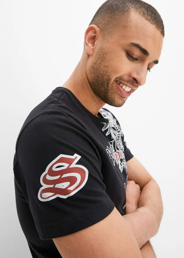 Camiseta de corte slim Negro