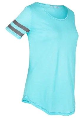 Camiseta deportiva de manga corta Verde aguamarina jaspeado