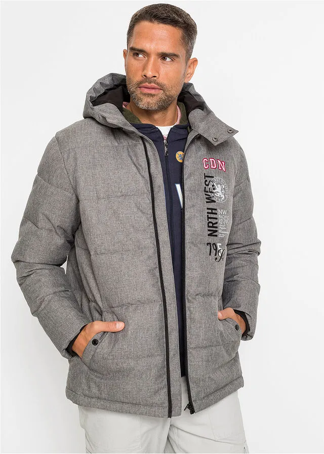 Chaqueta para exteriores Gris claro jaspeado