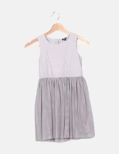 Kiabi Vestido gris tul