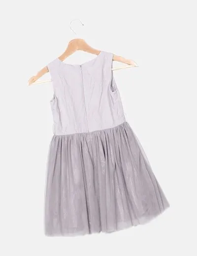 Kiabi Vestido gris tul