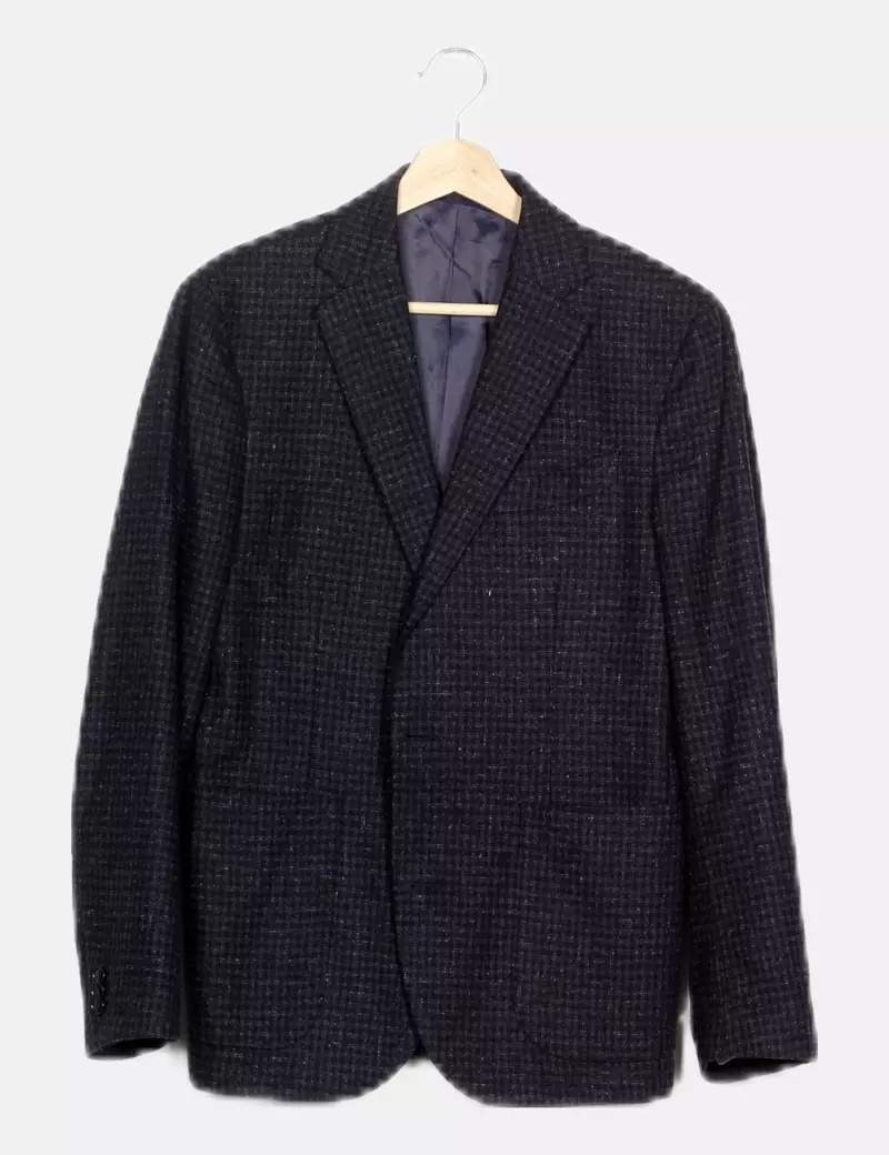 Mango Blazer azul cuadros