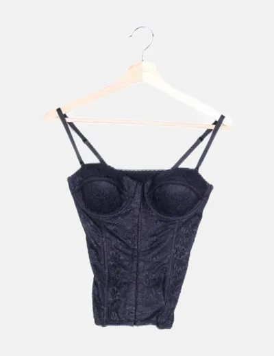 NoName Corset encaje negro