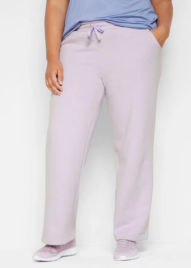 Pantalón de chándal muy suave, corte recto lila pastel