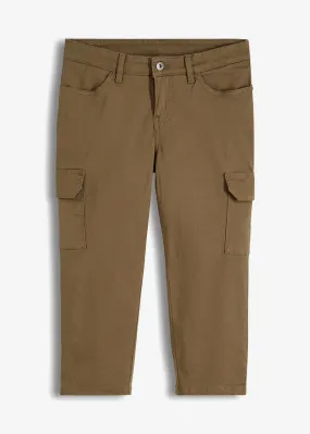 Pantalón de corte capri Verde oliva