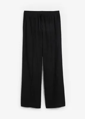 Pantalón de lino Negro