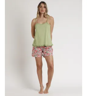 Pijama Tirantes Light Poppies verde