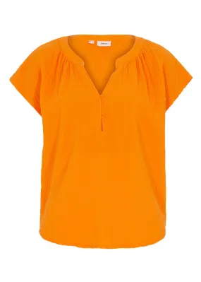 Top de muselina Naranja calabaza