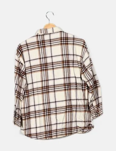 Zara Sobrecamisa cruda cuadros