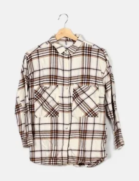 Zara Sobrecamisa cruda cuadros